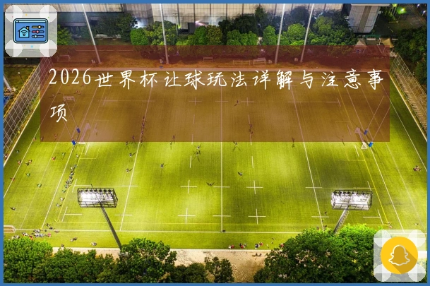 2026世界杯让球玩法详解与注意事项
